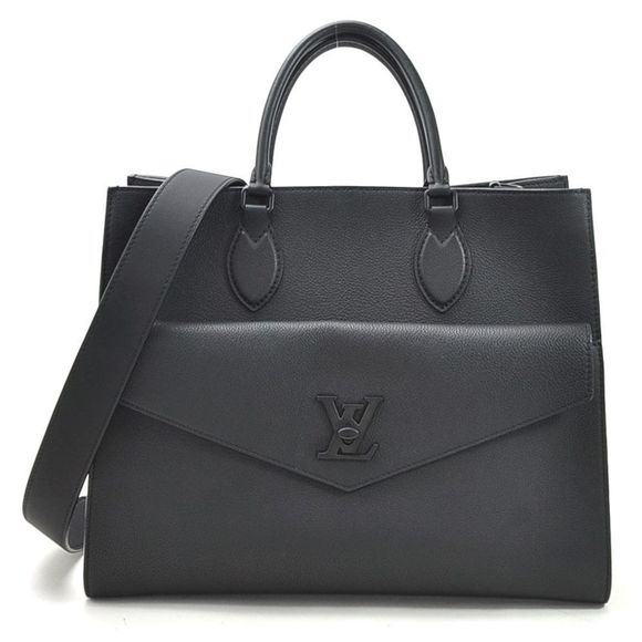 Louis Vuitton LockMe Tote PM Black Grain Calf Leather - Picture 1 of 4